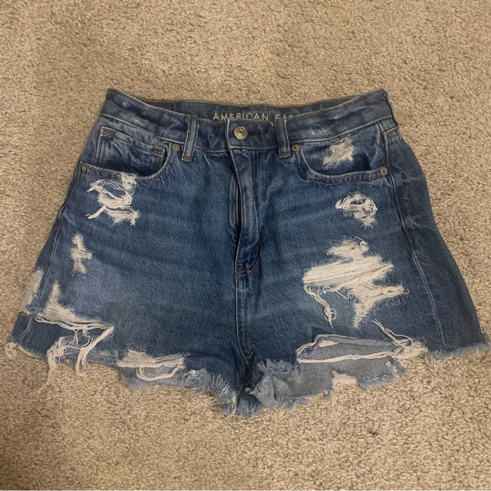 American Eagle Outfitters Distressed Stretch Denim Shorts Size 4
